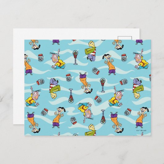 Ed, Edd, n Eddy Pattern Briefkaart (Voorkant / Achterkant)