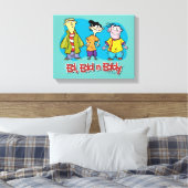 Ed, Edd, n Eddy Smiling Canvas Afdruk (Insitu (Slaapkamer))