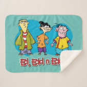 Ed, Edd, n Eddy Smiling Sherpa Deken (Voorkant (horizontaal))