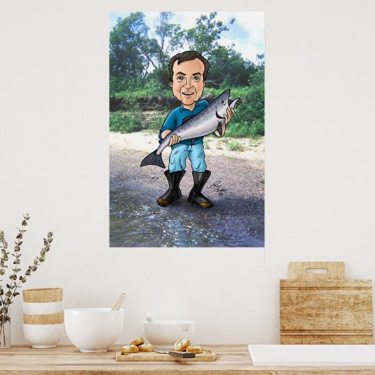 Ed en de Salmon Poster (Keuken)