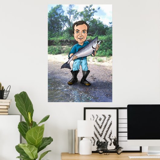 Ed en de Salmon Poster (Thuiskantoor)