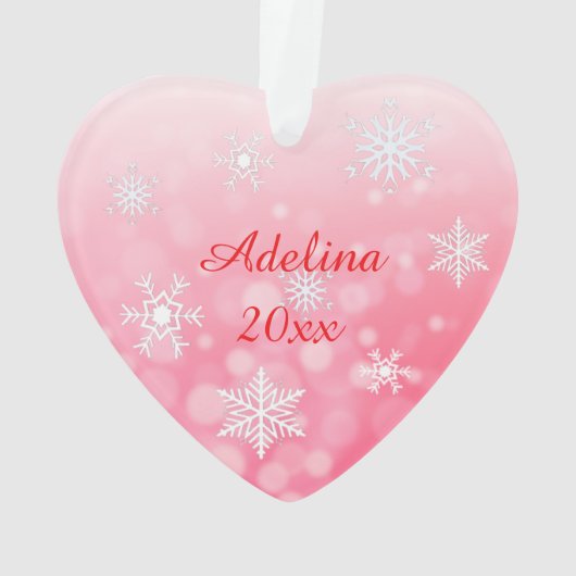 ED Holiday Unicorn en Snowflakes Kerstmis Ornament (achterkant)