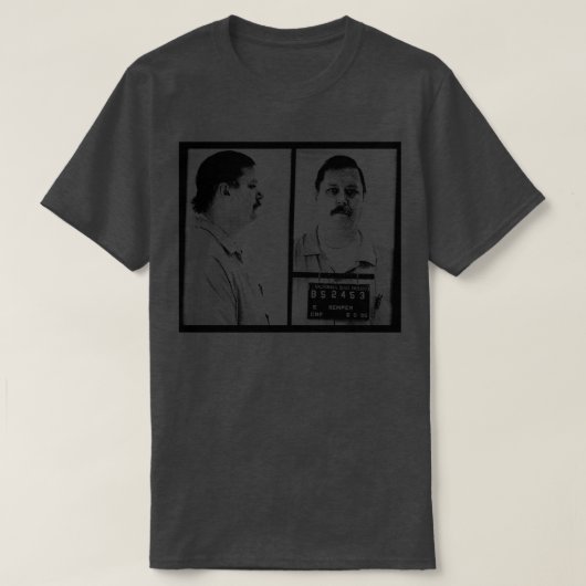 Ed Kemper Mugshot Retro Esthetische 80s Stijl Ontw T-shirt (Design voorkant)