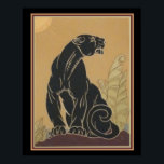 Ed Rudy Art Deco Black Panther 16 x 20 afdrukken Poster<br><div class="desc">Opvallende Art Deco Black Panther Print van Ed Rudy</div>