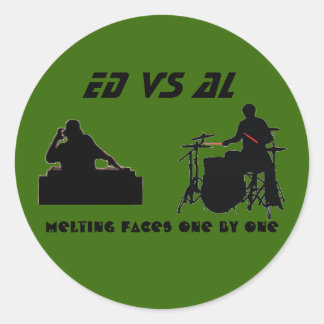 ED vs AL.......Drizno vs Dr.Fameus zes 3in stick Ronde Sticker