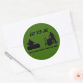ED vs AL.......Drizno vs Dr.Fameus zes 3in stick Ronde Sticker (Envelop)