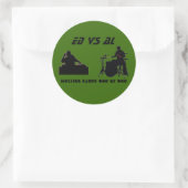 ED vs AL.......Drizno vs Dr.Fameus zes 3in stick Ronde Sticker (Tas)