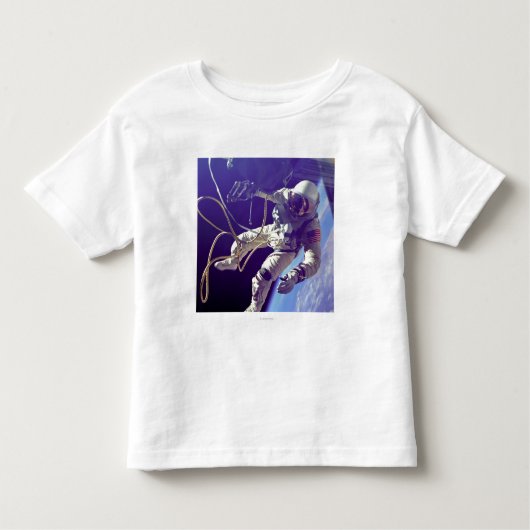 Ed White First American Spacewalker Foto Kinder Shirts (Voorkant)