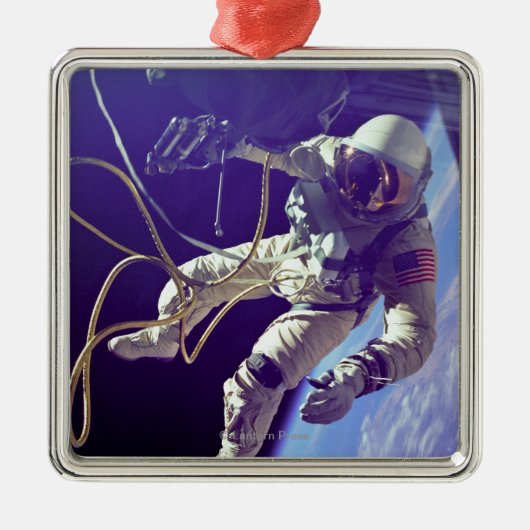 Ed White First American Spacewalker Foto Metalen Ornament (Voorkant)