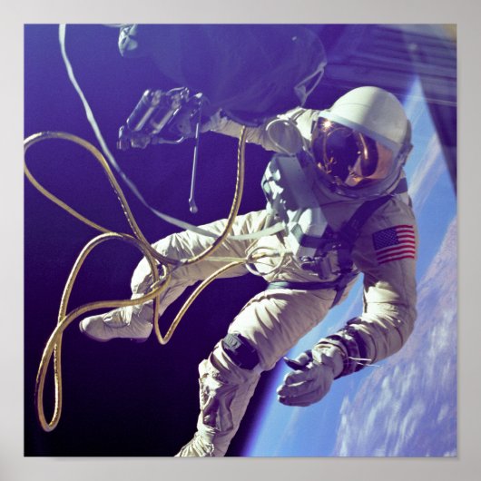 Ed White First American Spacewalker Foto Poster (Voorkant)
