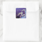 Ed White First American Spacewalker Foto Vierkante Sticker (Tas)
