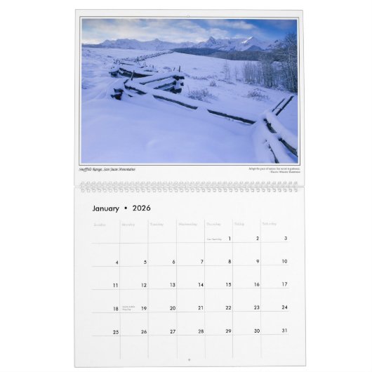 Ed Yoensky's Colorado Kalender (Jan 2026)