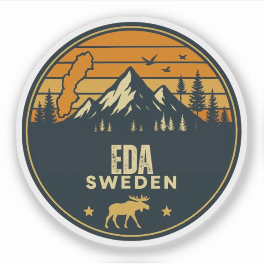 EDA, Zweden Sverige Sticker (Voorkant)