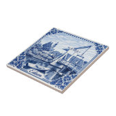 Edam Delft Blue style ceramic tile Tegeltje (Zijkant)
