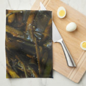 Edamame op zijn Thais Theedoek (Quarter Fold)