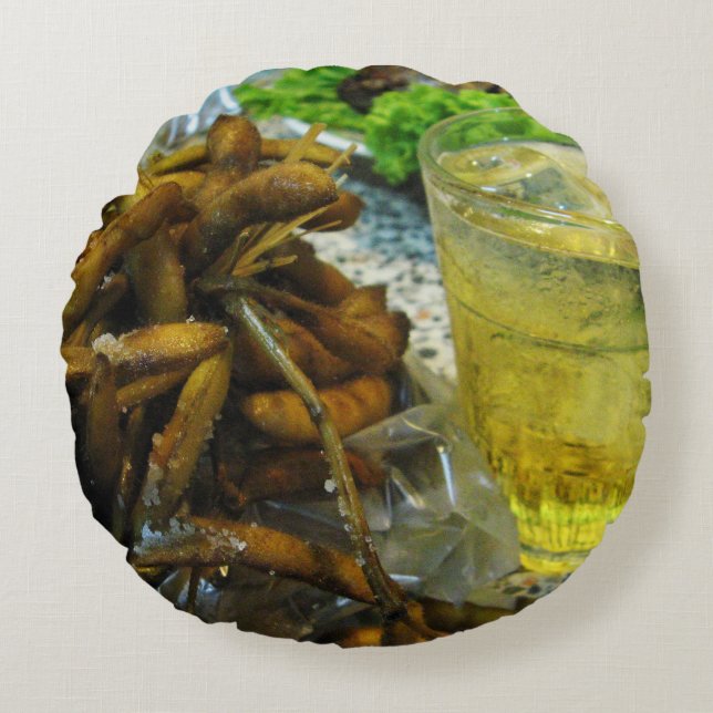 Edamame Thai Style Rond Kussen (Voorkant)