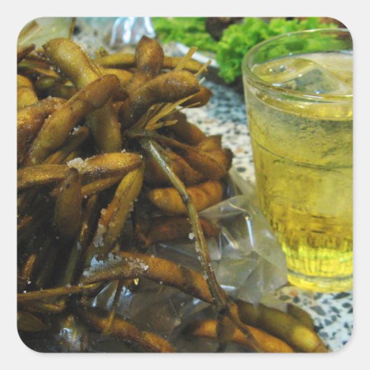 Edamame Thai Style Vierkante Sticker (Voorkant)