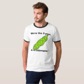 edamame, "We zijn als 3 erwten in een edamame." T-shirt (Voorkant volledig)