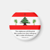 edar van Libanon, psalm 92: 12 Magneet (Voorkant)