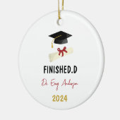 EDD Afstuderen cadeau voor haar hem, EDD cadeau Keramisch Ornament (Links)