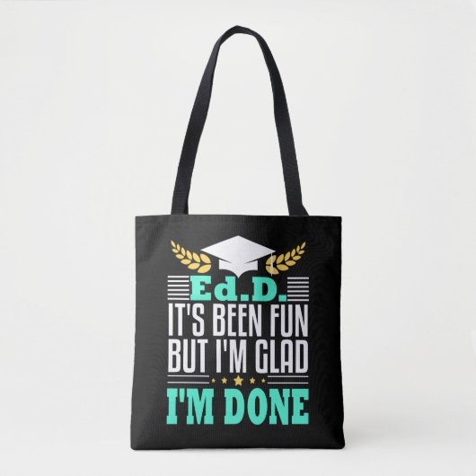 EdD Doctor Education Doctorate Afstuderen Gift Tote Bag (Voorkant)