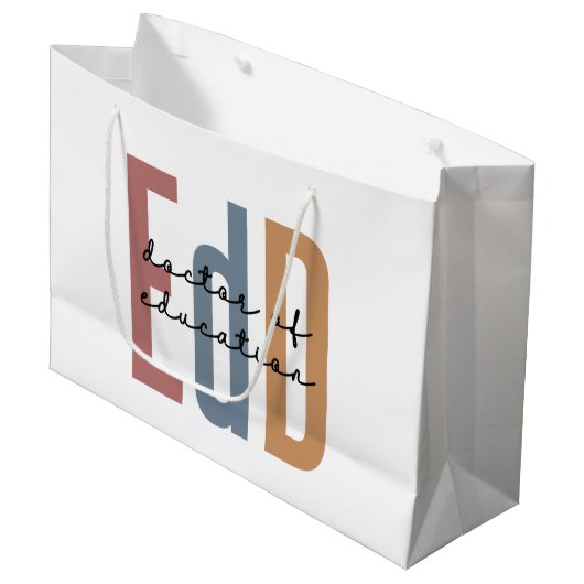 EdD Doctor of Education Afstuderen Groot Cadeauzakje (Voorkant Gekanteld)