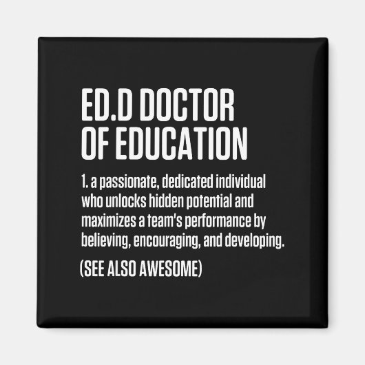 Edd doctoraat in de opvoedkunde afstuderen magneet (Voorkant)