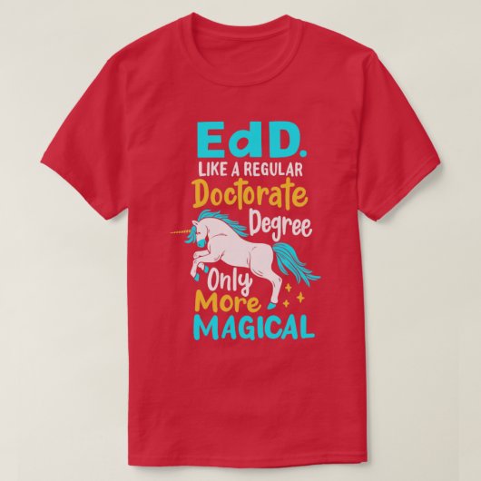 EdD Education Doctorate Research Academic T-shirt (Design voorkant)