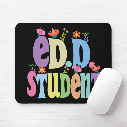 EdD Student Doctor in het onderwijs Muismat (Met muis)
