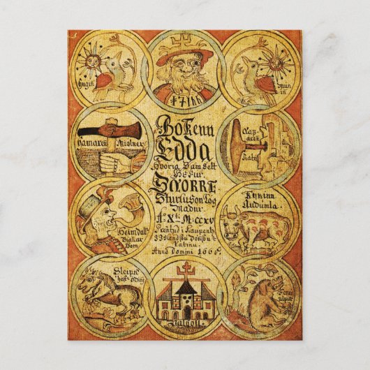 Edda Norse Mythology Briefkaart (Voorkant)