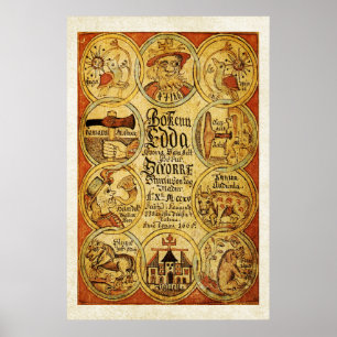 Edda Norse Scandinvian Mythology Poster