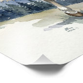 Edda Silver bay Icelandic Horse in Mountains Foto Afdruk (Hoek)