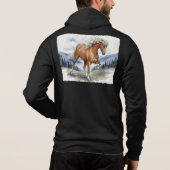 Edda Silver bay Icelandic Horse in the Mountains S Hoodie (Achterkant)