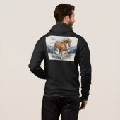 Edda Silver bay Icelandic Horse in the Mountains S Hoodie (Achterkant volledig)