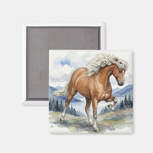Edda Silver bay IJslands paard in de bergen S Magneet