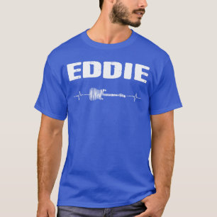 Eddie Gitaar Hartslag Muziek Gitarist Retro Vinta T-shirt