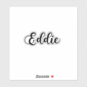 Eddie Name - Handgeschreven kalligrafie Sticker (Vel)