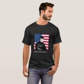 Eddie Rickenbacker en de Amerikaanse vlag T-shirt (Voorkant volledig)