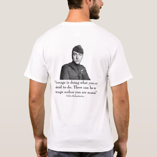 Eddie Rickenbacker en Quote T-shirt (Achterkant)