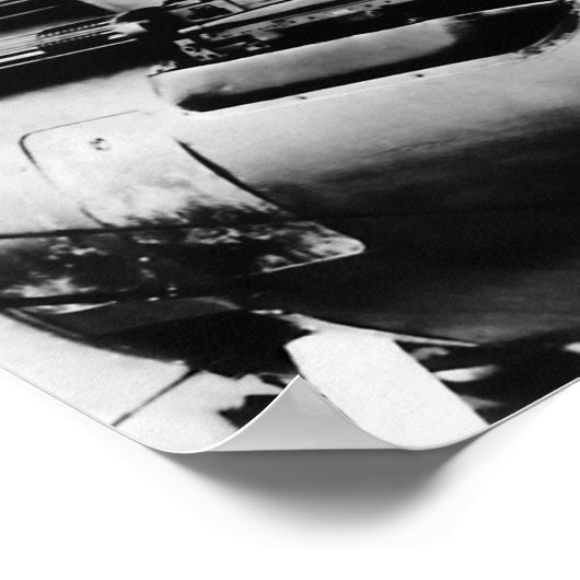 Eddie Rickenbacker in zijn SPAD-vliegtuig - WW1 Poster (Hoek)