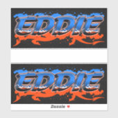Eddie Vorname Name Graffiti Aufkleber Sticker (Vel)
