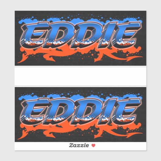 Eddie Vorname Name Graffiti Aufkleber Sticker (Vel)