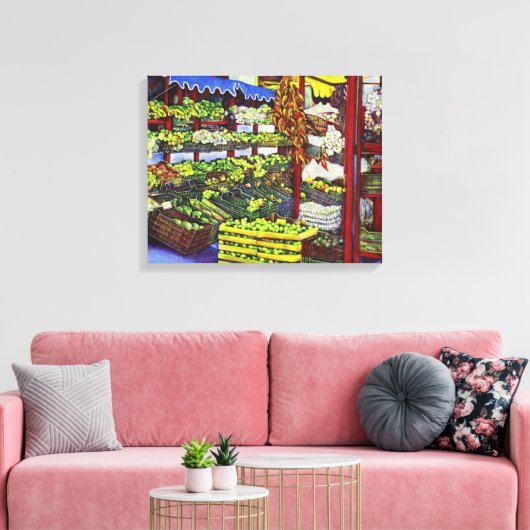 Eddie's Market Canvas Afdruk (Insitu (Woonkamer))