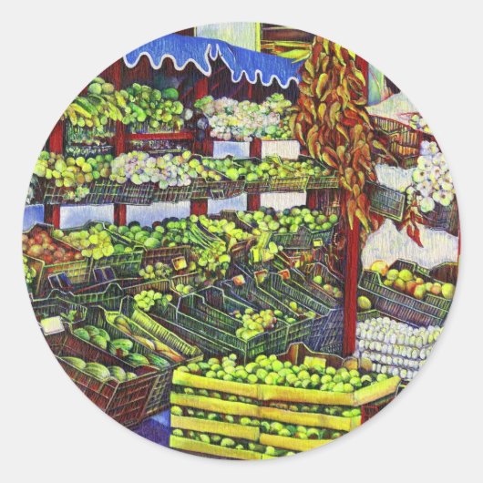 Eddie's Market, Hongarije Ronde Sticker (Voorkant)