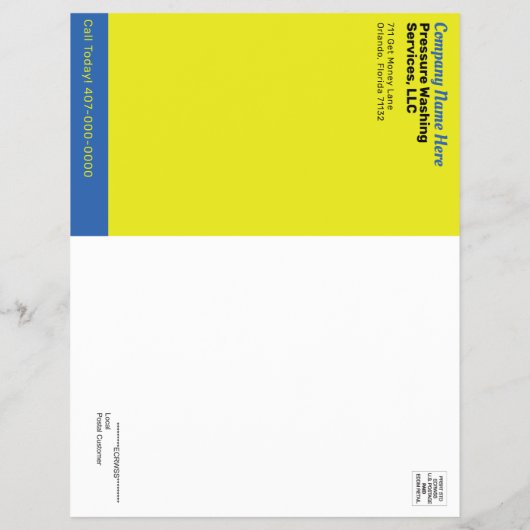 EDDM-Sjabloon drukwasbrochure Flyer (Achterkant)