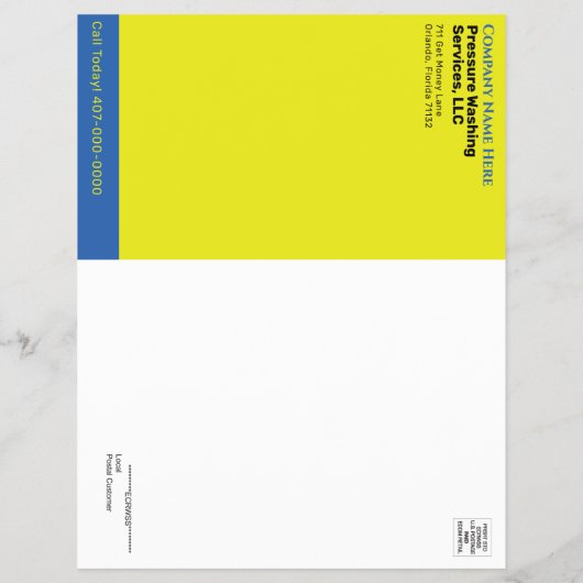 EDDM-Sjabloon drukwasbrochure Flyer (Achterkant)