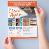 EDDM-Sjabloon drukwasbrochure Flyer (Hand)