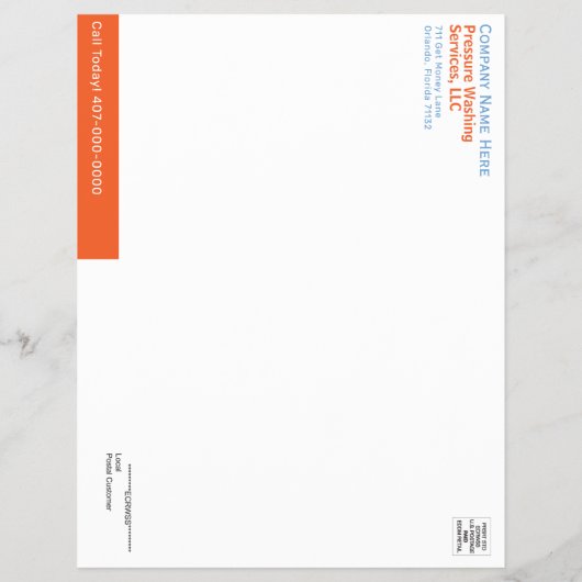 EDDM-Sjabloon drukwasbrochure Flyer (Achterkant)