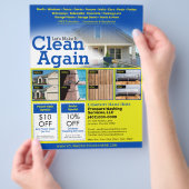 EDDM-Sjabloon drukwasbrochure Flyer (Hand)