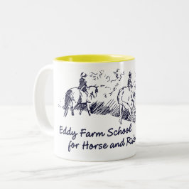 Eddy Boerderij School for Horse and Rider Tweekleurige Koffiemok
